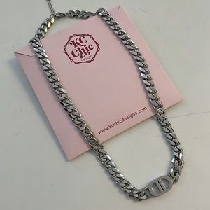 KC Chic Cuban Link Necklace - 16 1/2 in extends to 19 in